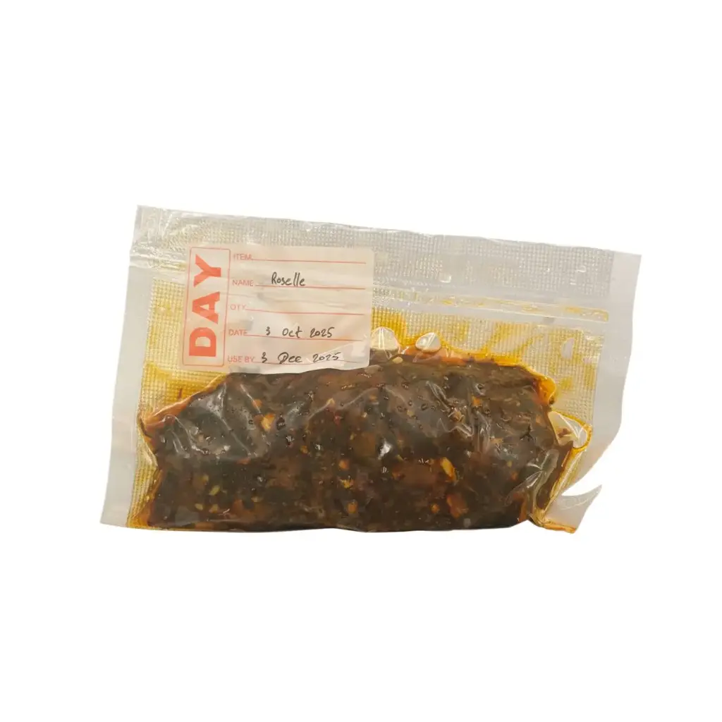 ချဉ်ပေါင်ကြော် (မျှစ်+ပုစွန်) -  (Fried Roselle Leaves with Bamboo Shoots & Prawn) 